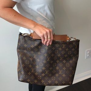 AUTHENTIC LOUIS VUITTON SULLY PM SHOULDER HANDBAG